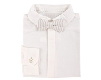 Foto 5 | Foto 5 | Camisa Con Pajarita Manga Larga Para Bebe Niño 716150 Blanca