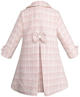 Foto 3 | Foto 3 | Abrigo Rosa Con Beige Tweed Para Niña Pequeña