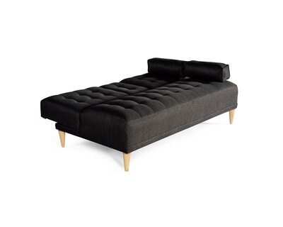 Foto 3 | Foto 3 | Sofá Cama Makora Queen Con Memory Foam Color Negro Lino Respaldo Reclinable De 3 Posiciones