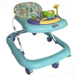 Trendy Kids Andadera Turtly Para Bebé 6–18 Meses – Color Azul Con Charola Interactiva Altura Ajustable Y Ruedas De Gel