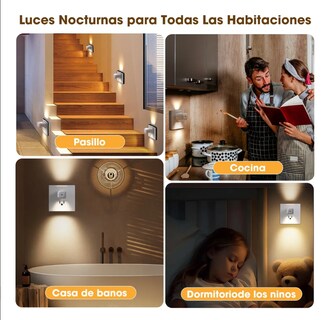 Foto 4 | Foto 4 | Paquete De 4 Luces Led De Noche Enchufables De Pare