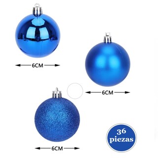 Foto 5 | Foto 5 | Esferas Navideñas De Cm-top 36 Piezas De 6cm De Color Azul