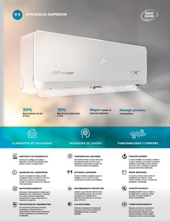 Foto 4 | Foto 4 | Mini Split On/off Nex Blanco Solo Frío 18000 Btu 220 V R410a 12 Seer Series