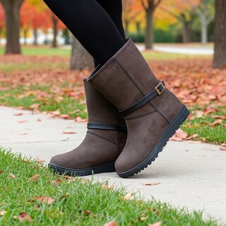 Foto 6 | Foto 6 | Bota De Lluvia Para Dama Top Moda 2959 Moka