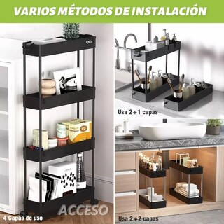 Foto 2 | Foto 2 | Soporte De Metal Para Colgar En La Pared Con Tapa Para Ollas Eo Safe Imports Esi-21929 Negro