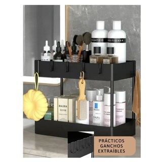 Foto 4 | Foto 4 | Organizador Multiusos Plástico 2 Niveles Eo Safe Imports Esi-21926 Negro