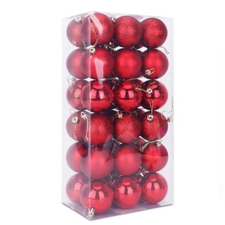 Foto 1 | Foto 1 | Esferas Navideñas De Cm-top 36 Piezas De 6cm De Color Rojo