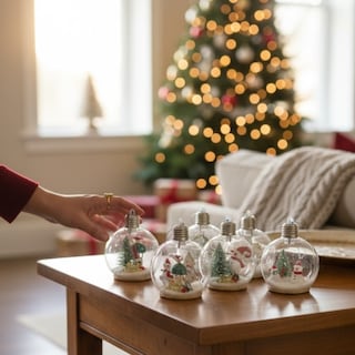 Foto 5 | Foto 5 | Esferas Navideñas De Cm-top 6 Piezas Con Luz Led
