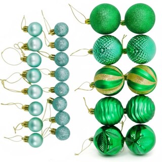 Foto 1 | Foto 1 | Esferas Navideñas De Cm-top 26 Piezas De 6cm Y 3cm En Color Verde