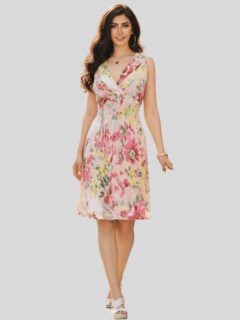 Foto 2 | Foto 2 | Vestidos Casuales Mujer Vestido Corto Midi Ves-1028 Rosa Claro Outfit Casual