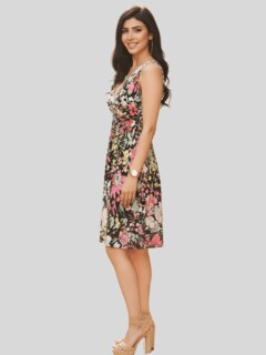 Foto 4 | Foto 4 | Vestidos Casuales Mujer Vestido Corto Midi Ves-1028 Negro Outfit Casual