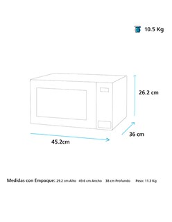 Foto 5 | Foto 5 | Horno De Microondas Ge Appliances 20l Eco Espejo | 0.7 Pies³ | Ahorro De Energía | 700w | Panel Digital