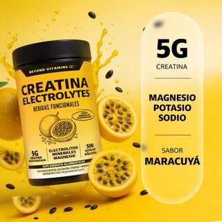 Foto 2 | Foto 2 | Creatina Monohidratada Con Electrolitos Y Ciclodextrina (30 Porciones Maracuya)