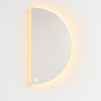 Espejo Decorativo Forma Media Luna 40 X 80 Cm Touch Cálida