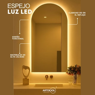 Foto 3 | Foto 3 | Espejo Decorativo Forma Arco 60x120 Led Cálida