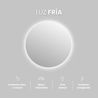 Foto 4 | Foto 4 | Espejo Decorativo Forma Diámetro 100 Cm Led Fría 6mm