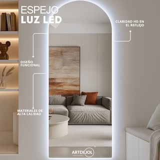 Foto 3 | Foto 3 | Espejo Decorativo Forma Arco 60x100 Cm Led Fría