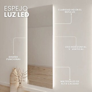 Foto 2 | Foto 2 | Espejo Decorativo Forma Rectangular 70 X 90 Cm Led Fría