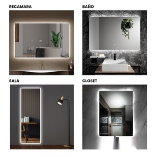 Foto 3 | Foto 3 | Espejo Decorativo Forma Rectangular 70 X 90 Cm Led Fría