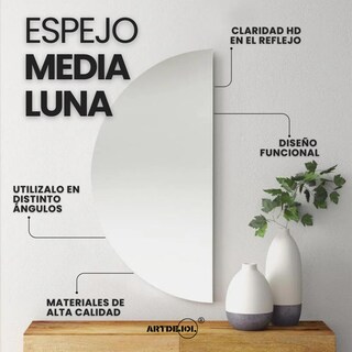 Foto 2 | Foto 2 | Espejo Decorativo Forma Media Luna 40 X 80 Cm