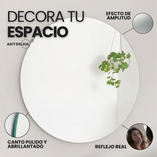 Foto 5 | Foto 5 | Espejo Decorativo Forma Diámetro 70 Cm 6mm