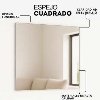 Foto 3 | Foto 3 | Espejo Decorativo Forma Cuadrado 40x40 Cm