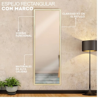 Foto 3 | Foto 3 | Espejo Decorativo Forma Rectangular 40 X 60 Cm Marco Blanco