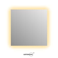 Espejo Decorativo Forma Cuadrado 90x90 Cm Led Cálida