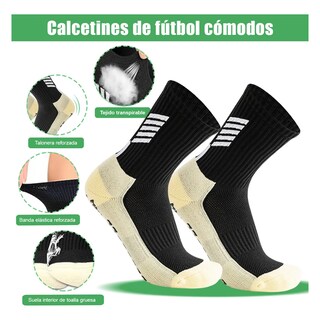 Foto 2 | Foto 2 | 10 Calceta Antideslizantes Fútbol Y Manga Media Espinillera Eo Safe Imports Esi-21960 Multicolor
