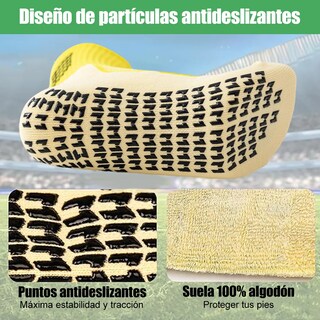 Foto 3 | Foto 3 | 10 Calceta Antideslizantes Fútbol Y Manga Media Espinillera Eo Safe Imports Esi-21960 Multicolor