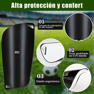 Foto 4 | Foto 4 | 10 Calceta Antideslizantes Fútbol Y Manga Media Espinillera Eo Safe Imports Esi-21960 Multicolor