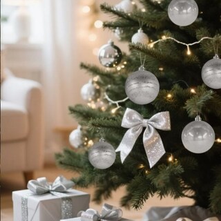 Foto 4 | Foto 4 | Esferas Navideñas De Cm-top 40 Piezas De 6cm Y 3cm En Color Plateado