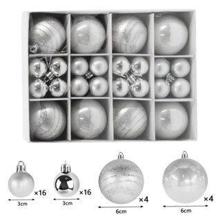 Foto 5 | Foto 5 | Esferas Navideñas De Cm-top 40 Piezas De 6cm Y 3cm En Color Plateado