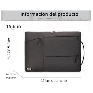 Foto 2 | Foto 2 | Funda Protectora Belug Para Portátil Bolsa Prueba Golpe 15.6 In Negro