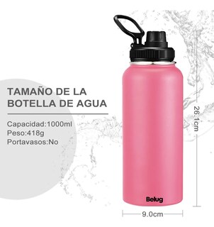 Foto 3 | Foto 3 | Termo Vaso-botella Belug Acero Inoxidablecon Fría/caliente 32 Oz Carmesí