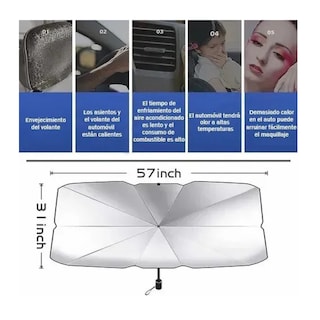 Foto 3 | Foto 3 | Tapasol Belug Parabrisas Cubre Sol Para Coche Cortinas Negro
