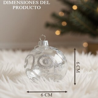 Foto 3 | Foto 3 | Esferas Navideñas De Cm-top 9 Piezas De 6cm Color Blanco