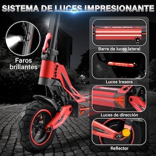 Foto 7 | Foto 7 | Scooter Eléctrico Honey Whale G2 Pro Rojo