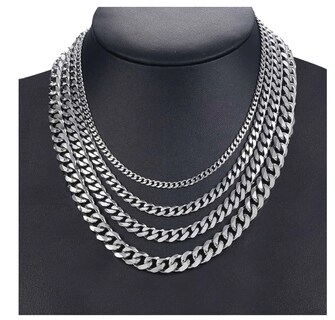 Foto 2 | Foto 2 | Xtellar Collar Cubano Eslabón Unisex De Acero Inoxidable Plateado
