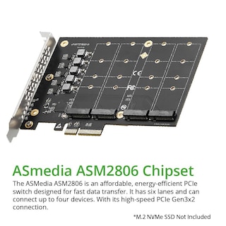 Foto 2 | Foto 2 | Adaptador Ssd Pcie 3.0 Nvme M.2 De Cuatro Puertos Io Crest - Venta Internacional.