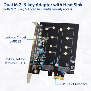 Foto 2 | Foto 2 | Convertidor Ssd Io Crest Dual M.2 B-key Sata Pci-e 3.0 X1 - Venta Internacional.