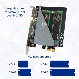 Foto 5 | Foto 5 | Convertidor Ssd Io Crest Dual M.2 B-key Sata Pci-e 3.0 X1 - Venta Internacional.