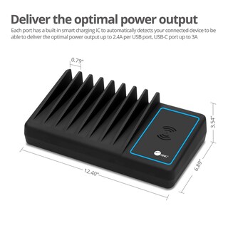 Foto 7 | Foto 7 | Estación De Carga Siig De 10 Puertos Usb De 90 W Con Qi Wireless Y Usb C - Venta Internacional.