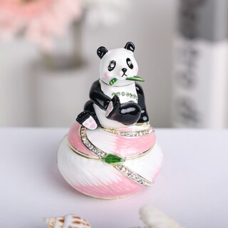 Foto 1 | Foto 1 | Joyero Saini Panda Esmalte Metal Crafts Redondo Rosa - Venta Internacional.