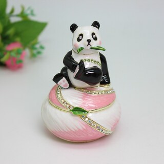 Foto 7 | Foto 7 | Joyero Saini Panda Esmalte Metal Crafts Redondo Rosa - Venta Internacional.