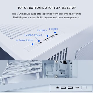 Foto 7 | Foto 7 | Funda Para Ordenador Lian Li O11d Mini V2 Flow White Con 5 Ventiladores - Venta Internacional.