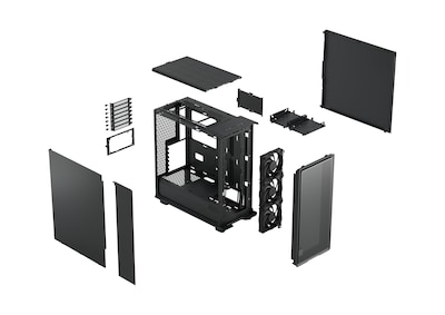 Foto 7 | Foto 7 | Funda Para Videojuegos Para Pc Con Diseño Fractal Epoch Black Panel De Malla 3 Ventiladores - Venta Internacional.