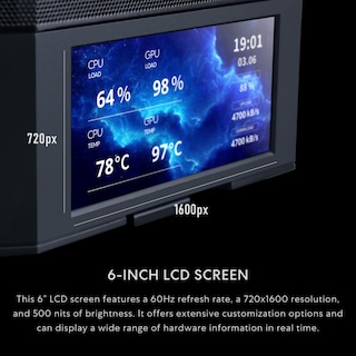 Foto 4 | Foto 4 | Ventiladores De Malla Lcd De 6 Pulgadas Con Carcasa Atx Digital Lancool 207 De Lian Li - Venta Internacional.