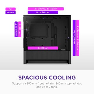 Foto 5 | Foto 5 | Funda Para Pc Nzxt H3 Flow Micro-atx Con Flujo De Aire Optimizado Color Negro - Venta Internacional.