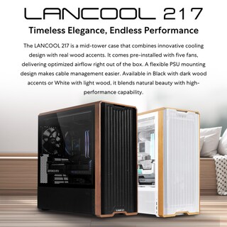 Foto 2 | Foto 2 | Funda Para Ordenador Lian Li Lancool 217 Wood 5 Ventiladores Mid-tower - Venta Internacional.